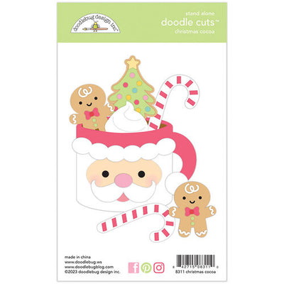 Doodlebug - Gingerbread Kisses - Doodle Cuts - Metal Dies - Christmas Cocoa