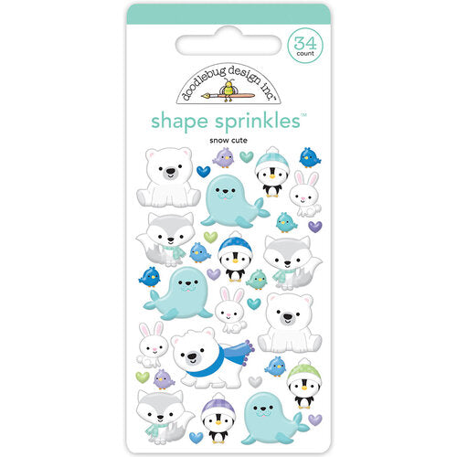 Doodlebug Design - Snow Much Fun Collection - Sprinkles - Snow Cute Shape