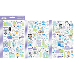 Doodlebug Design - Snow Much Fun Collection - Stickers - Mini Icons
