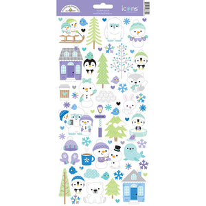 Doodlebug Design - Snow Much Fun Collection - Stickers - Icons