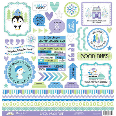 Doodlebug Design - Snow Much Fun Collection - Stickers - This And That