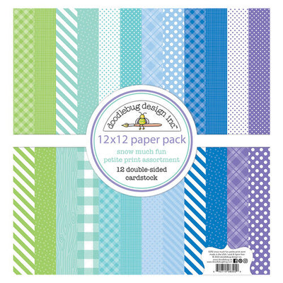Doodlebug Design - Snow Much Fun Collection - 12 x 12 Paper Pack - Petite Prints