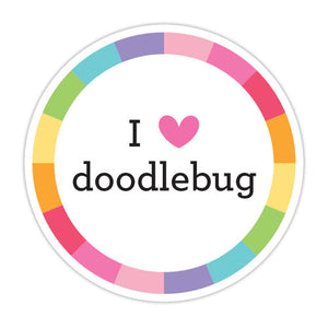 Doodlebug Design - Collection - Sticker - Doodles - I Love Doodlebug