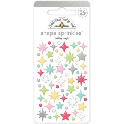 Doodlebug Design - Tinsel Time Collection - Shape Sprinkles - Holiday Magic