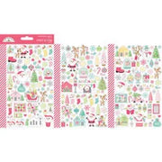 Doodlebug Design - Tinsel Time Collection - Mini Stickers - Icons