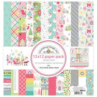 Doodlebug Design - Tinsel Time Collection - 12 x 12 Paper Pack