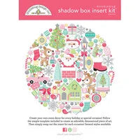 Doodlebug Design - Tinsel Time Collection - Shadow Box Kit