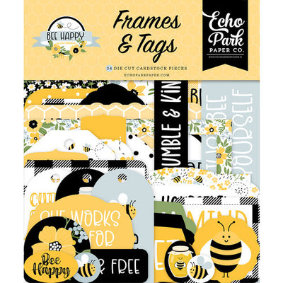 Echo Park - Bee Happy - Frames and Tags *NEW*