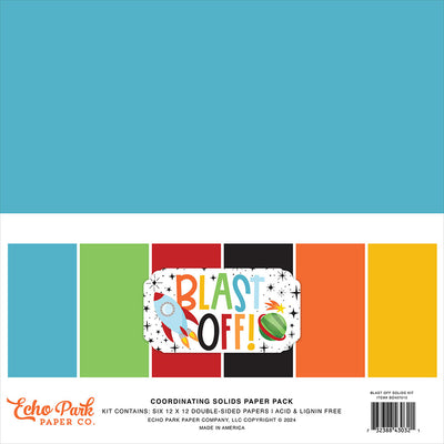 Echo Park - Blast Off Collection - 12 x 12 Paper Pack - Solids