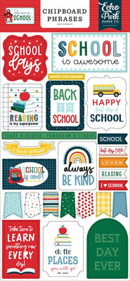 First Day of School - Chipboard Phrases - LAST CHANCE!