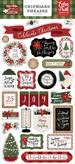 Gnome for Christmas - Chipboard Phrases - LAST CHANCE!