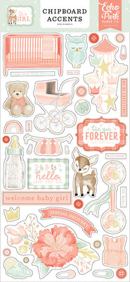 It's A Girl - Chipboard Accents - LAST CHANCE!