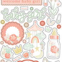 It's A Girl- Puffy Stickers - LAST CHANCE!