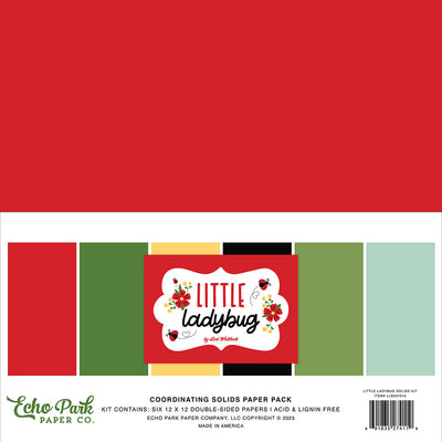 Echo Park - Little Ladybug Collection - 12 x 12 Paper Pack - Solids