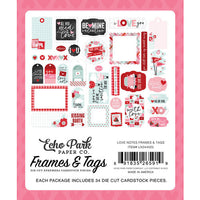 Echo Park - Love Notes Collection - Frames and Tags