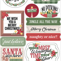 Santa Claus Lane - Chipboard Phrases - LAST CHANCE!