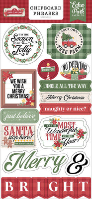 Santa Claus Lane - Chipboard Phrases - LAST CHANCE!