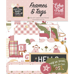 Echo Park - Special Delivery Baby Girl Collection -  Frames And Tags