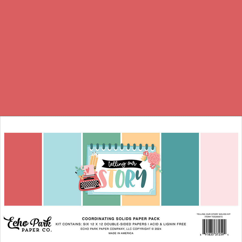 Echo Park - Telling Our Story - 12 x 12 Paper Pack - Solids