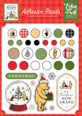 Echo Park - Winnie The Pooh Christmas - Adhesive Brads