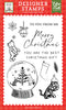 Echo Park - Winnie The Pooh Christmas - Stamp Set - Snow Globe Scene
