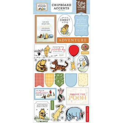 Echo Park - Winnie The Pooh Collection - Chipboard Embellishments - Accents