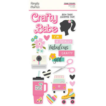 Simple Stories - Crafty Babe Collection - Foam Stickers