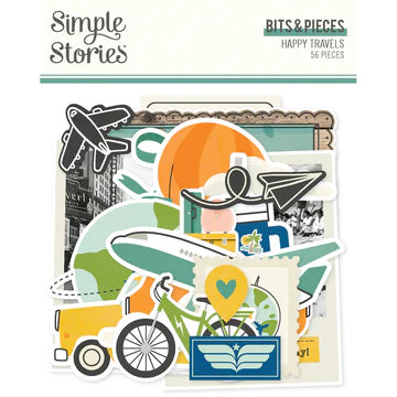 Simple Stories - Happy Travels Collection - Ephemera - Bits And Pieces *LAST CHANCE*