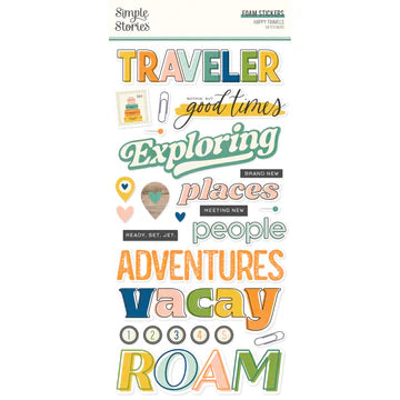 Simple Stories - Happy Travels Collection - Foam Stickers *LAST CHANCE*