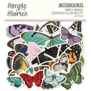 Simple Stories - Simple Vintage Essentials Color Palette Collection - Ephemera - Butterfly Bits *LAST CHANCE*
