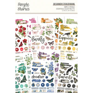 Simple Stories - Simple Vintage Essentials Color Palette Collection - Designer Sticker Book *LAST CHANCE