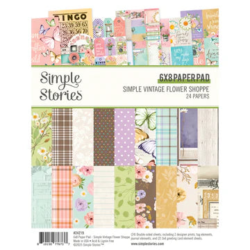 Simple Stories - Simple Vintage Flower Shoppe Collection - 6 x 8 Paper Pad *LAST CHANCE*
