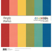 Simple Stories - Color Vibe 12x12 Textured Cardstock - Bolds