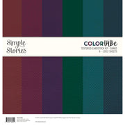 Simple Stories - Color Vibe 12x12 Textured Cardstock - Darks