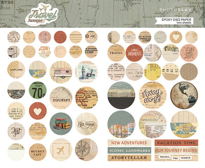 PhotoPlay- Travel Junque Epoxy dies Paper *LAST CHANCE*