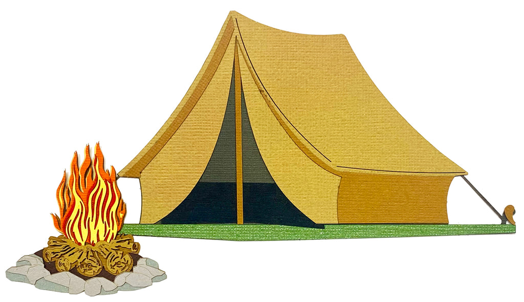 fire tent Tent and Campfire