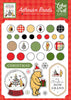 Echo Park - Winnie The Pooh Christmas Collection - Adhesive Brads