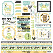 Doodlebug Design- Bee Happy Collection- Bee Happy This & That Stickers