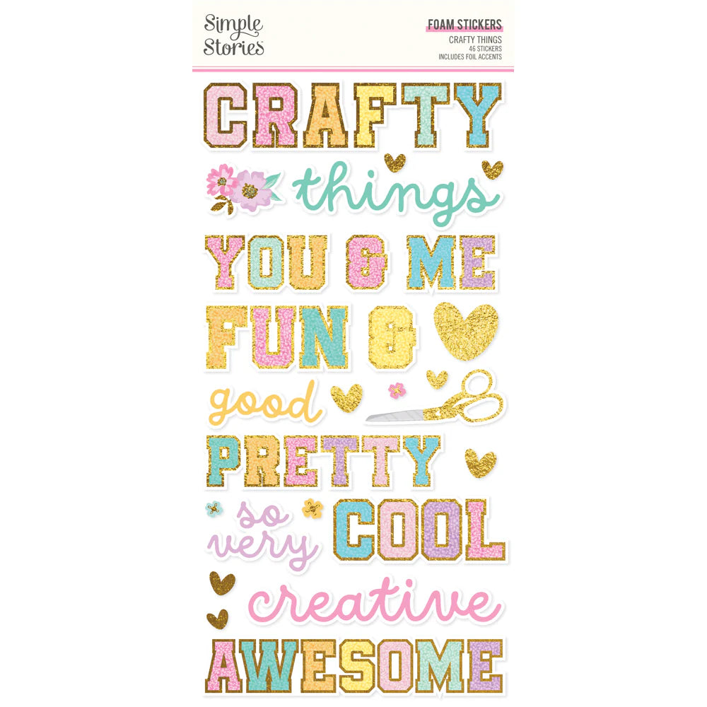 Simple Stories- Crafty Things- Foam Stickers *LAST CHANCE*