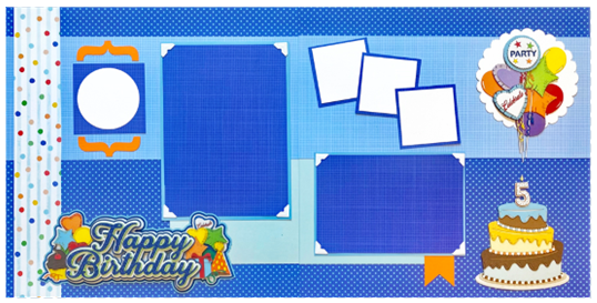 *Page Kit* Happy Birthday (Blue)