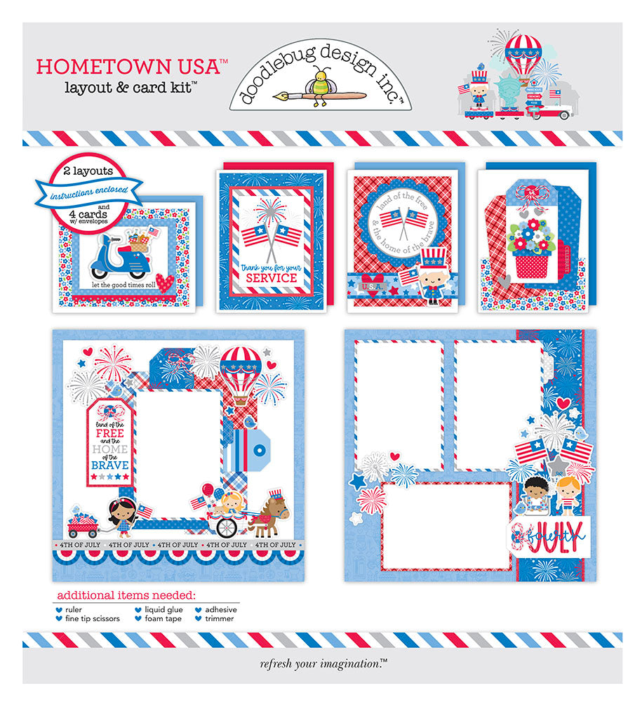 Hometown USA Layout & Card Kit from Doodlebug Design