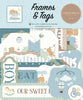 Carta Bella Paper - Little Lullabies Baby Boy Collection - Frames and Tags