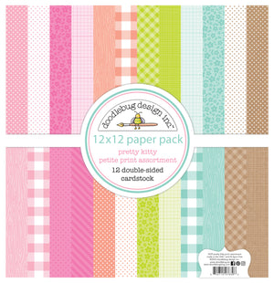 Doodlebug - Pretty Kitty - Petite Prints Paper Pack - * NEW *