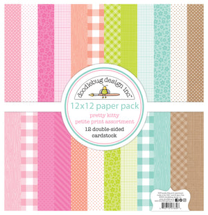 Doodlebug - Pretty Kitty - Petite Prints Paper Pack