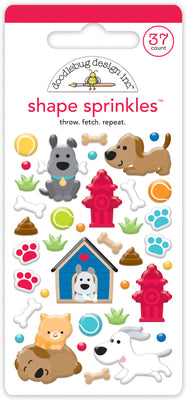 Doodlebug - Doggone Cute - Shape Sprinkles - Throw.Fetch.Repeat