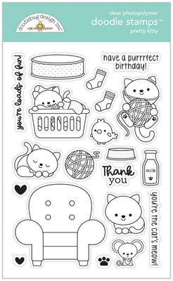 Doodlebug - Pretty Kitty - Pretty Kitty Doodle Stamp