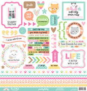 Doodlebug - Pretty Kitty - This and That Sticker Sheet