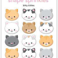 Doodlebug - Pretty Kitty - Bitty Kitties Shape Sprinkles