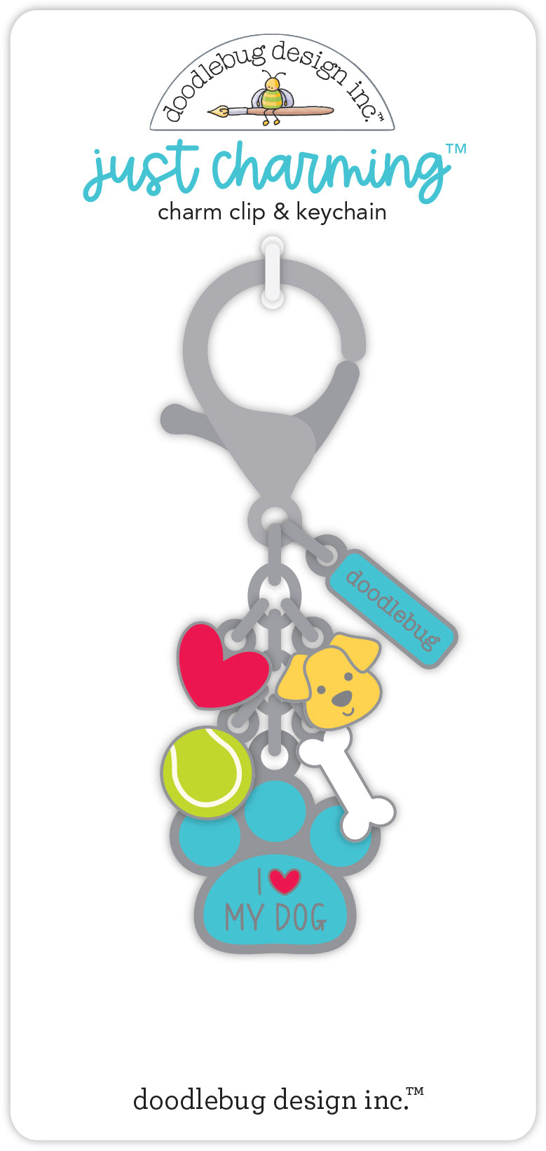 Doodlebug - Doggone Cute - Just Charming Clip & Keychain