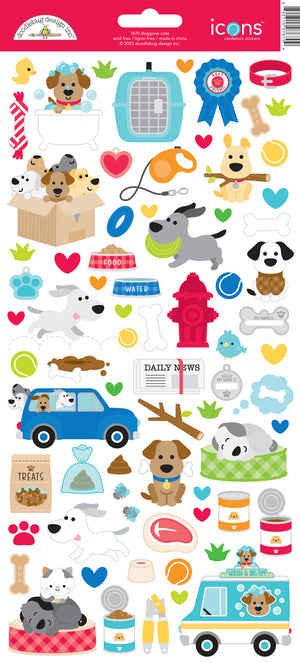 Doodlebug - Doggone Cute - Icon Stickers - * NEW *